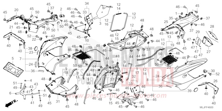 WINDLAUF von Gold Wing MAT BALLISTIC BLACK METALLIC (NHA86) von 2025